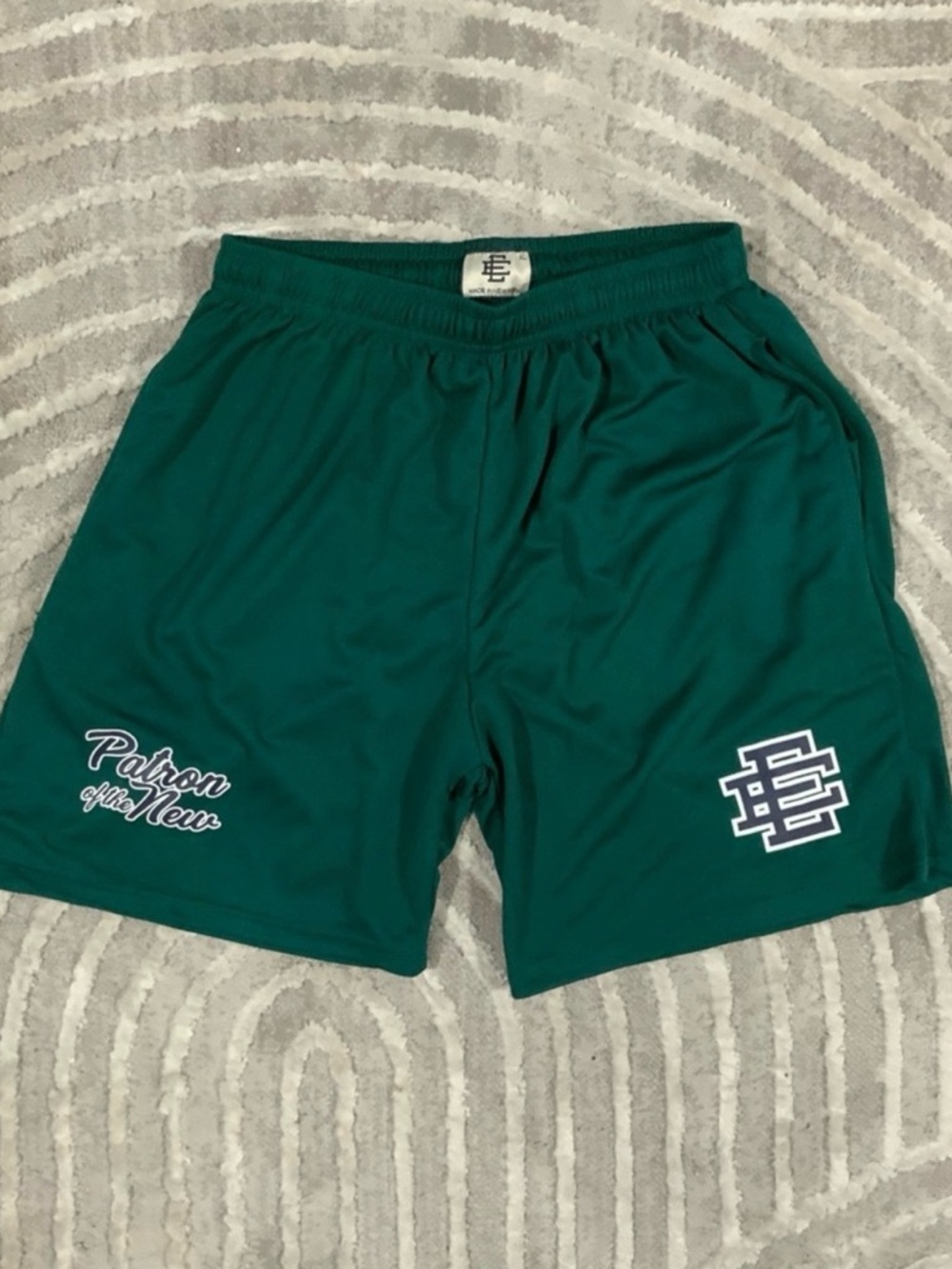 EE DESIGNER Men's Green Athletic Shorts